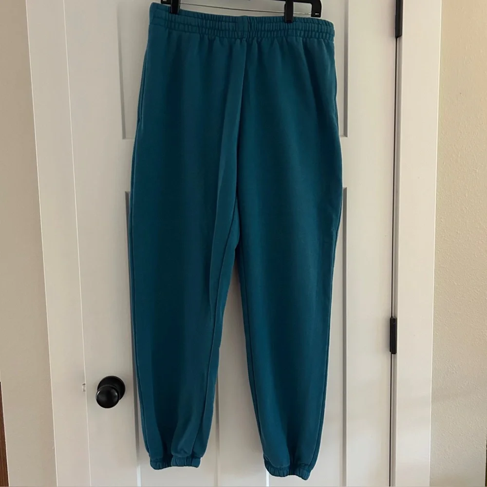Xersion Quick-Dri Jogger Sweatpants, Teal Blue, Size Large - Picture 1 of 5